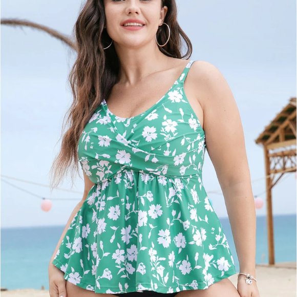 BloomChic Floral Tankini Top (14-16/1X) - Picture 4 of 5